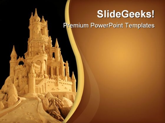 Sand Castle Architecture PowerPoint Templates And PowerPoint Backgrounds 0611