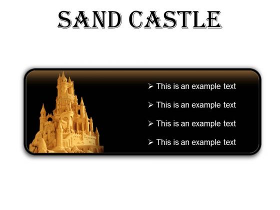 Sand Castle Beauty PowerPoint Presentation Slides R