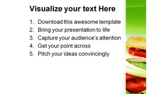 Sandwich And Salad Health PowerPoint Themes And PowerPoint Slides 0211