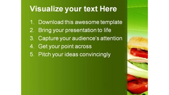 Sandwich And Salad Health PowerPoint Themes And PowerPoint Slides 0211
