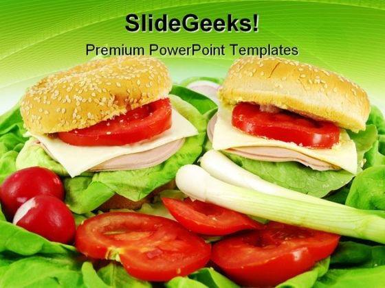 Sandwich And Salad Health PowerPoint Themes And PowerPoint Slides 0211