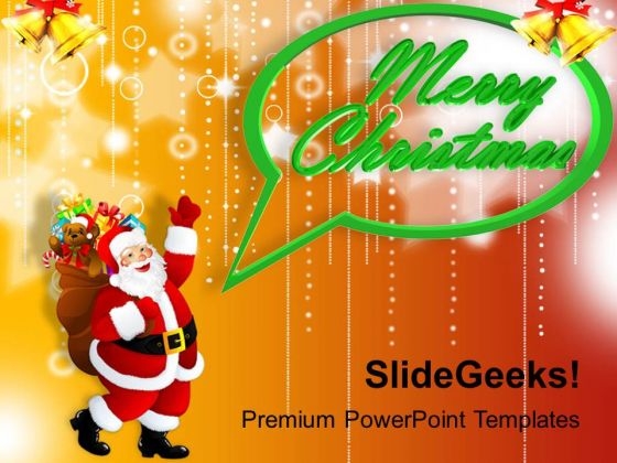 Santa Claus With Christmas Concept PowerPoint Templates Ppt Backgrounds For Slides 1112