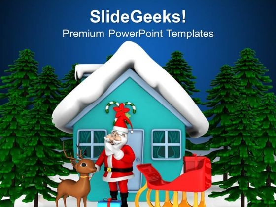 Santa Clause Will Come This Christmas PowerPoint Templates Ppt Backgrounds For Slides 0513
