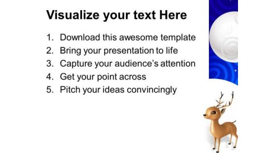 Santa Reindeer Christmas PowerPoint Templates Ppt Backgrounds For Slides 1212
