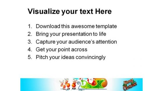 Santa Sleigh Christmas PowerPoint Themes And PowerPoint Slides 0711