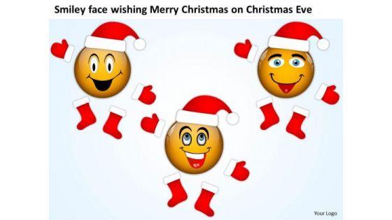 Santa With Joy Gifts Wishing Merry Christmas Christmas Eve PowerPoint Slides