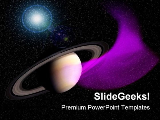 Saturn And Nebula Planets Geographical PowerPoint Templates And PowerPoint Backgrounds 0711