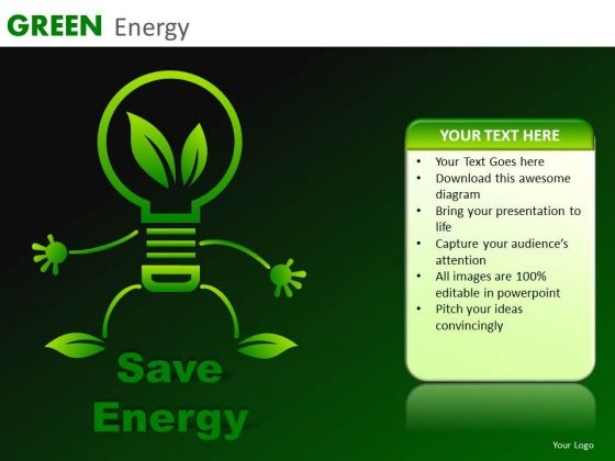 Save Energy PowerPoint Templates Green Energy Ppt Slides