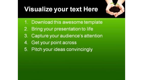 Save The Plant Environment PowerPoint Template 0810
