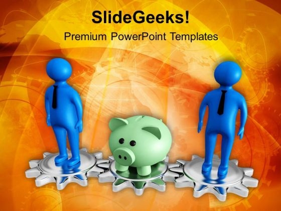 Save Your Money In Piggy Bank PowerPoint Templates Ppt Backgrounds For Slides 0613