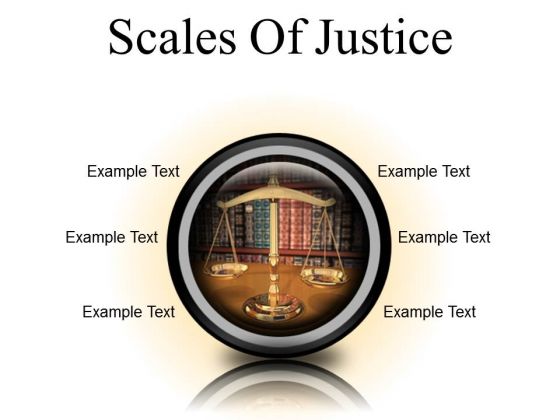 Scales Of Justice Law PowerPoint Presentation Slides Cc
