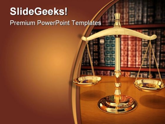 Scales Of Justice Law PowerPoint Templates And PowerPoint Backgrounds 0811