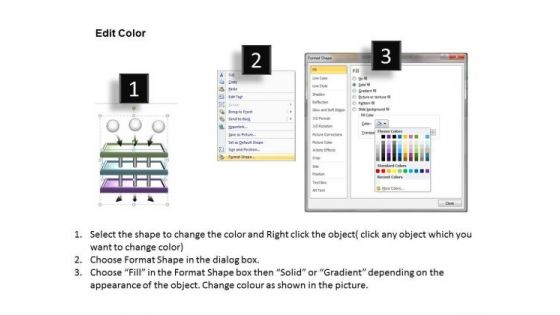 Schematic Filtering Diagram Radial Process PowerPoint Templates