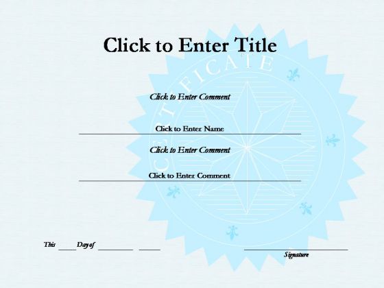 School Achievement Certificate PowerPoint Templates