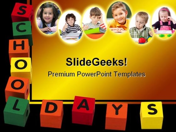 School Days Children PowerPoint Backgrounds And Templates 1210