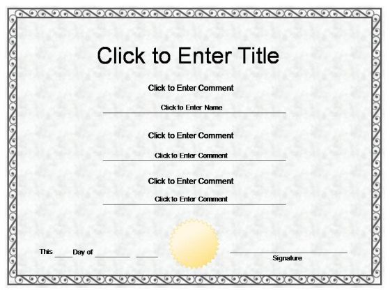 School Recognition Certificate PowerPoint Templates