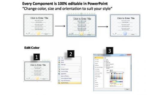 School Recognition Certificate PowerPoint Templates