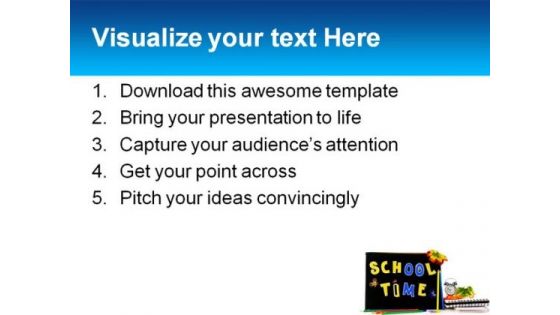 School Time Education PowerPoint Template 1110