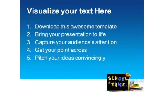 School Time Education PowerPoint Template 1110