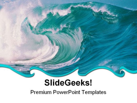 Sea With Waves Nature PowerPoint Templates And PowerPoint Backgrounds 0711