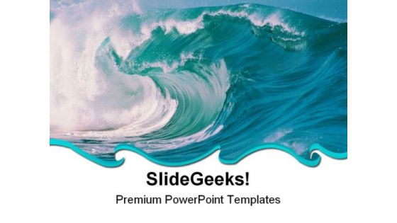 Sea With Waves Nature PowerPoint Themes And PowerPoint Slides 0711