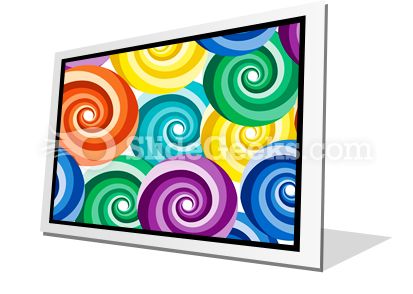 Seamless Vivid Swirl Pattern PowerPoint Icon F