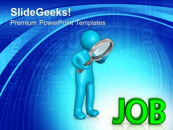 Search The Right Job For Career PowerPoint Templates Ppt Backgrounds For Slides 0613
