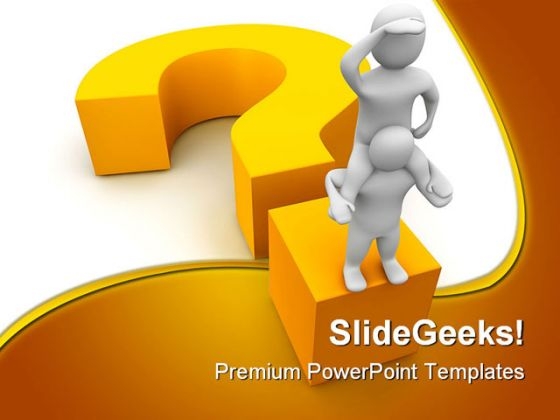 Searching Answer Metaphor PowerPoint Background And Template 1210