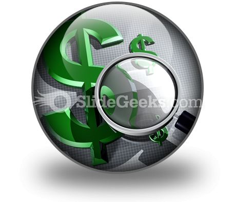 Searching For Dollar PowerPoint Icon C