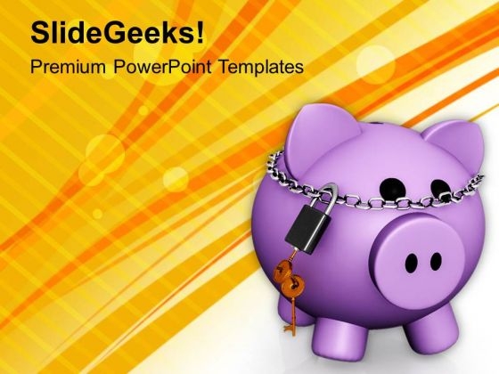 Secure Your Small Savings PowerPoint Templates Ppt Backgrounds For Slides 0413