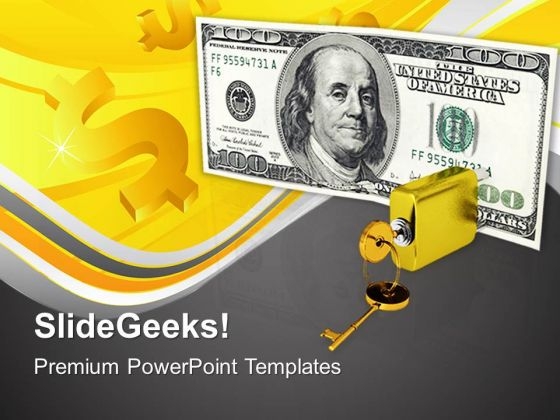 Secured Money Business PowerPoint Templates And PowerPoint Themes 0912