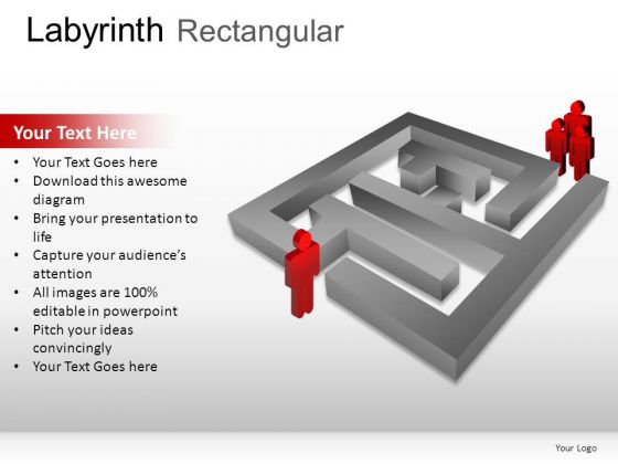 Segment Labyrinth Rectangular PowerPoint Slides And Ppt Diagram Templates