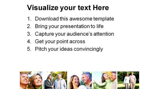 Senior Couples Lifestyle PowerPoint Templates And PowerPoint Backgrounds 0411