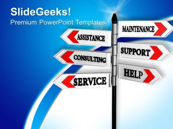 Service Support Assistance PowerPoint Templates And PowerPoint Themes 0912