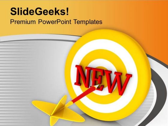 Set The New Target For Business PowerPoint Templates Ppt Backgrounds For Slides 0513