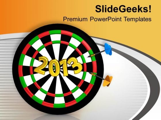 Set The Target For 2013 PowerPoint Templates Ppt Backgrounds For Slides 0513