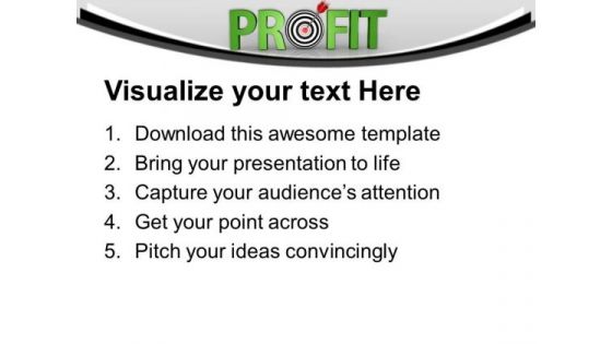Set The Target Of Profit PowerPoint Templates Ppt Backgrounds For Slides 0613