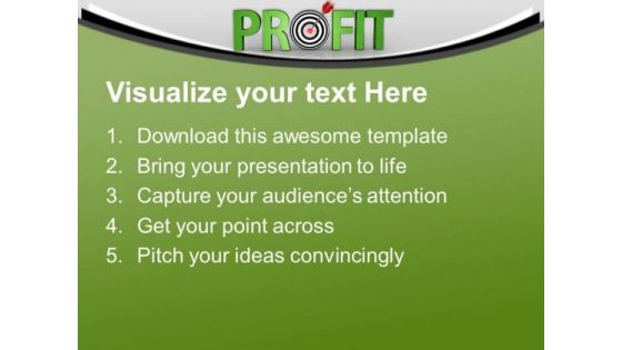 Set The Target Of Profit PowerPoint Templates Ppt Backgrounds For Slides 0613
