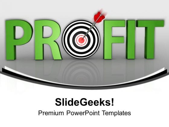 Set The Target Of Profit PowerPoint Templates Ppt Backgrounds For Slides 0613