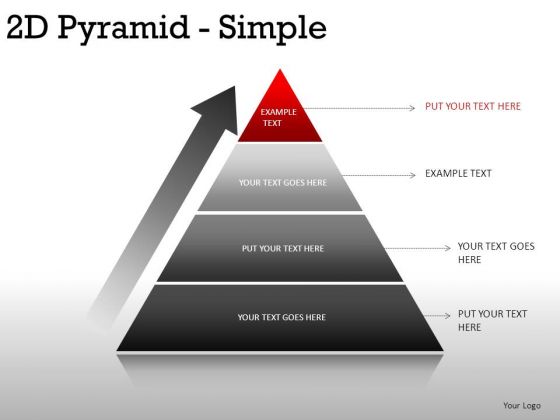Shadow 2d Pyramid Simple PowerPoint Slides And Ppt Diagram Templates
