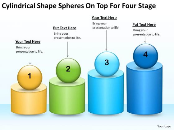 Shape Spheres On Top For Four Stage Ppt Real Estate Business Plan PowerPoint Templates