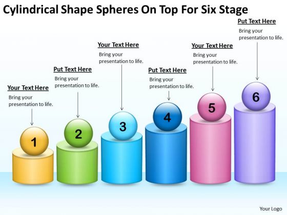 Shape Spheres On Top For Six Stage Ppt Companies That Write Business Plans PowerPoint Templates