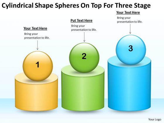 Shape Spheres On Top For Three Stage Ppt Download Business Plan Template PowerPoint Templates