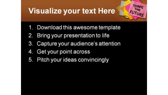 Shape The Future Education PowerPoint Backgrounds And Templates 1210