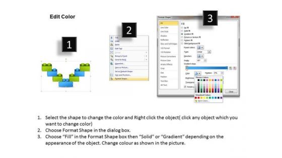 Shaped Blocks For Two Dependent Processes 4 Stages Ppt Ecommerce Business Plan PowerPoint Slides