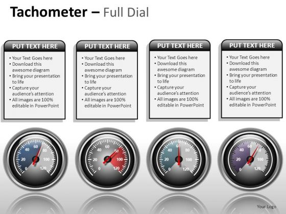 Shapes Tachometer Full Dial PowerPoint Slides And Ppt Diagram Templates