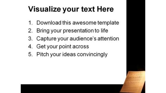Sheet Music Entertainment PowerPoint Templates And PowerPoint Backgrounds 0711
