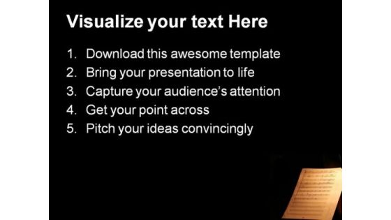 Sheet Music Entertainment PowerPoint Templates And PowerPoint Backgrounds 0711