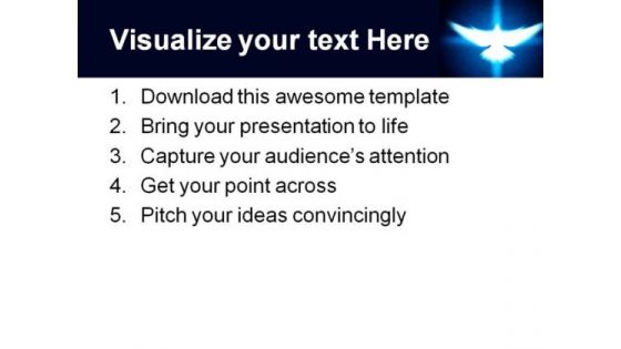 Shinning Dove Religion PowerPoint Template 0610
