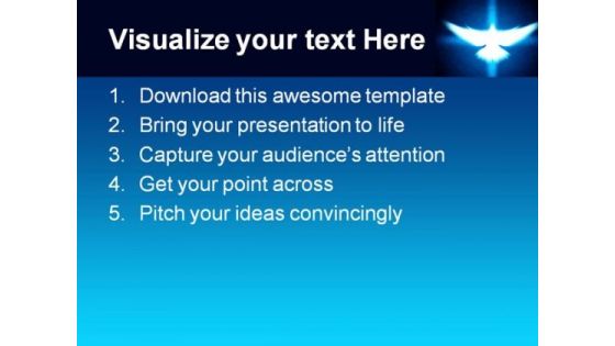 Shinning Dove Religion PowerPoint Template 0610